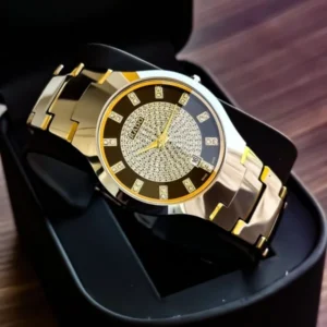 First Copy Rado Ceramic Silver & Black Watch for Men