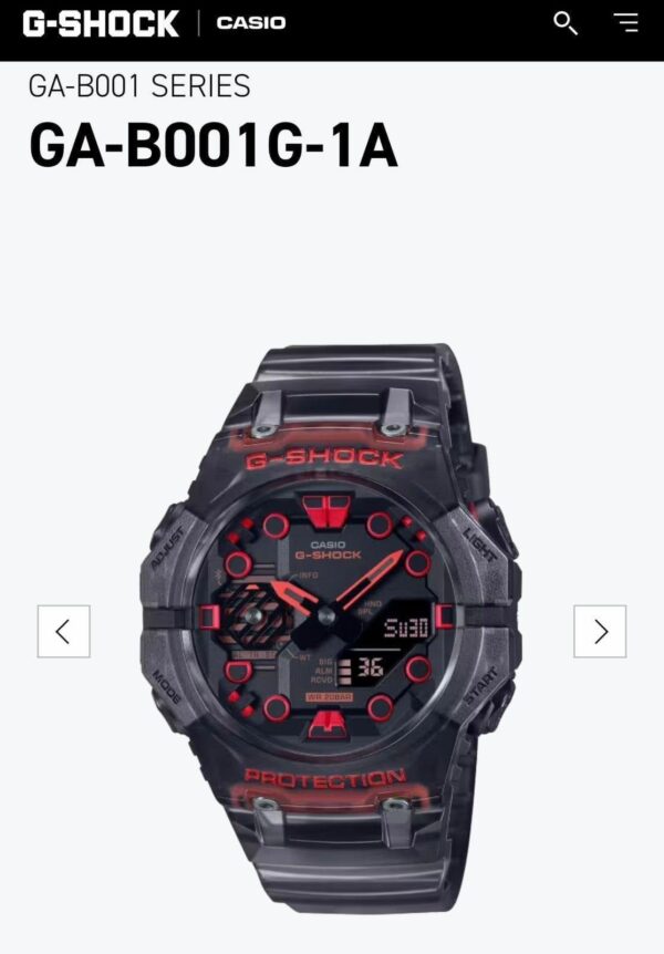 G-Shock GA-B001 First Copy Black with Bold Color Scheme - Image 2