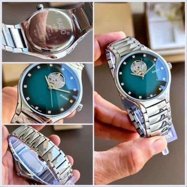 First Copy Rado Men's Silver & Green True Secret Diamonds Watch - Image 3