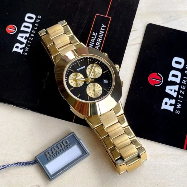 First Copy Rado Diastar Men's Gold Chronograph 44mm Watch