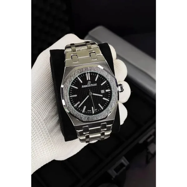 Audemars Piguet Watch Royal Oak Quartz Silver-Black For Men (SUP207)