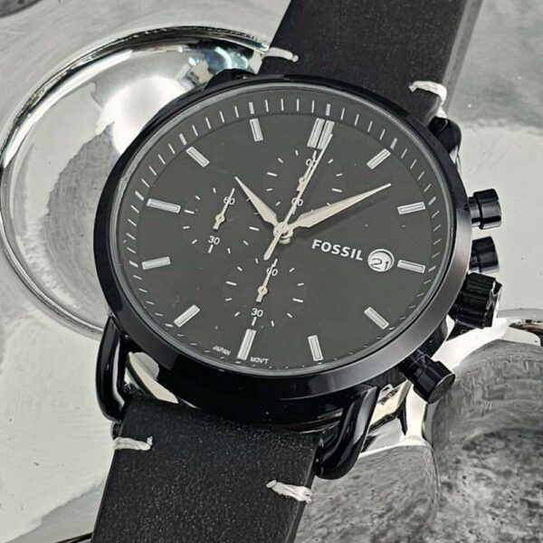 Fossil Watch : Fossil Chronograph Leather Edition Watch For Men (SG-1016) - Image 2