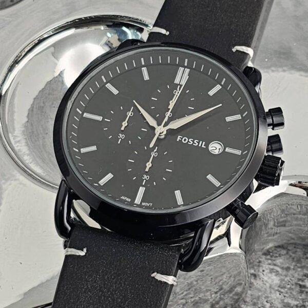 Fossil Watch : Fossil Chronograph Leather Edition Watch For Men (SG-1016)