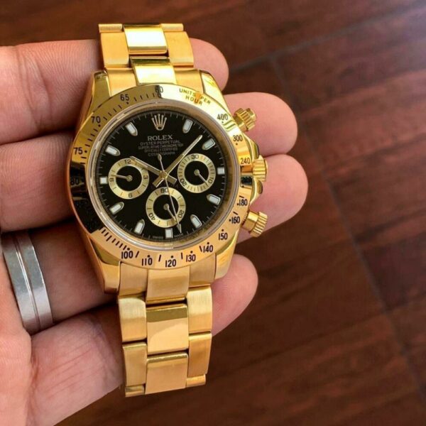 Gold Rolex Watch Daytona Men’s Stainless Steel Chronograph Watch (SG-16205) - Image 2