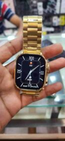 iWatch 8 Ultra with Golden Chain Belt & Ocean Rubber Strap