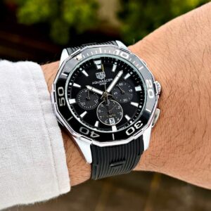 Men’s Tag Heauer Watch Full Black Chronograph Working (SG-55)