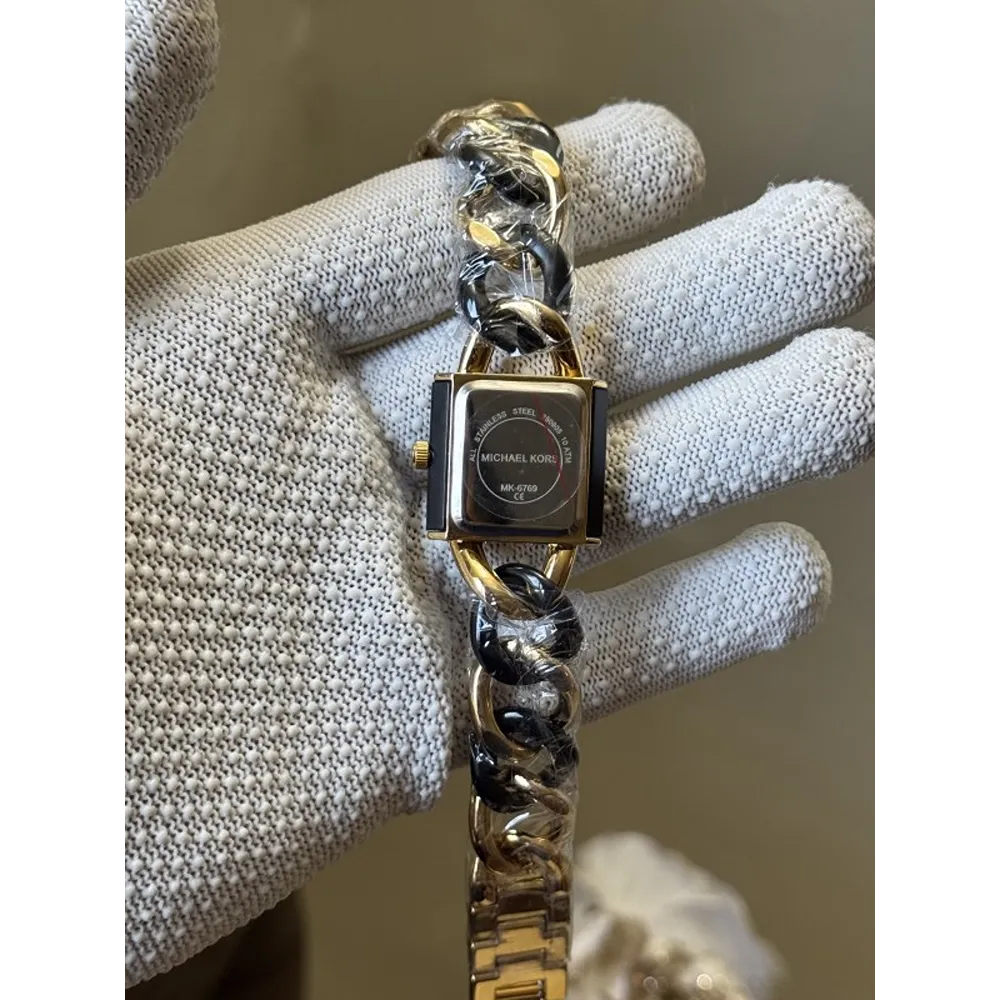 Michael Kors Watch Dual Tone Black-Gold For Women (CS65) - Image 2