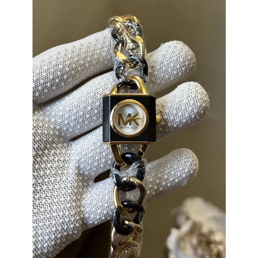 Michael Kors Watch Dual Tone Black-Gold For Women (CS65)