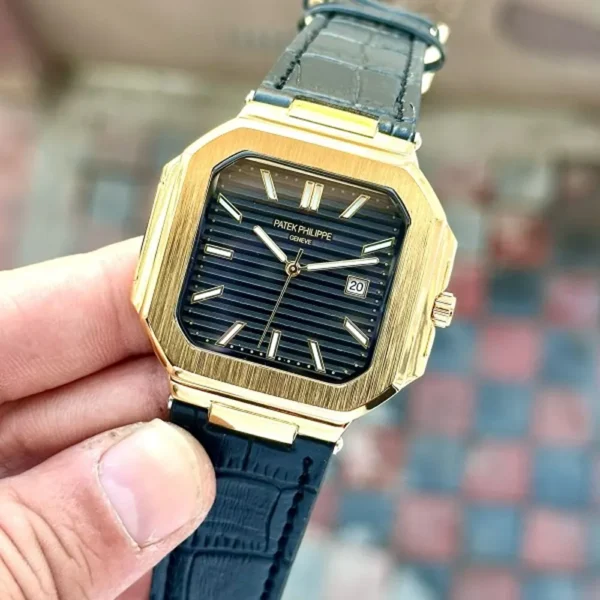 Patek Philippe Watch Leather Black-Gold For Men (SUP236) - Image 2