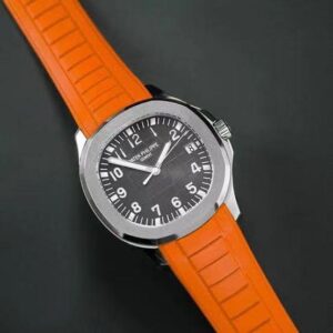 Patek Philippe Watch Silver Brown Silicone Watch For Men (SG-194)