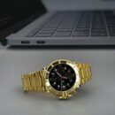 Superior Trendy Tommy Hilfiger Watch for Men, Gold (SG-039)