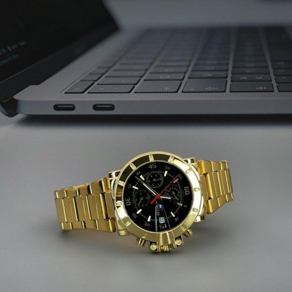 Superior Trendy Tommy Hilfiger Watch for Men, Gold (SG-039) - Image 3